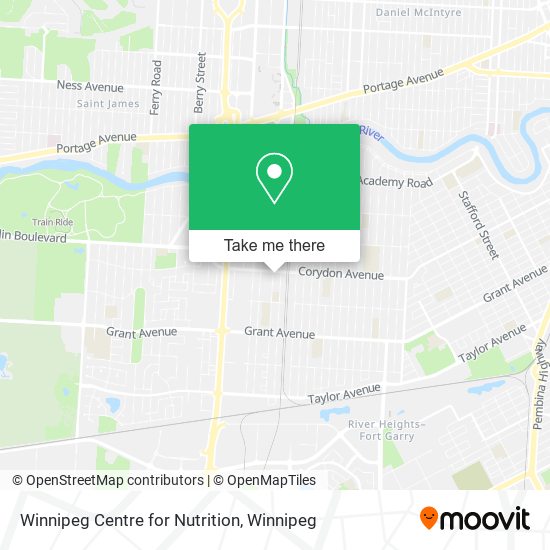 Winnipeg Centre for Nutrition map