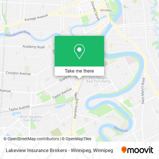 Lakeview Insurance Brokers - Winnipeg map