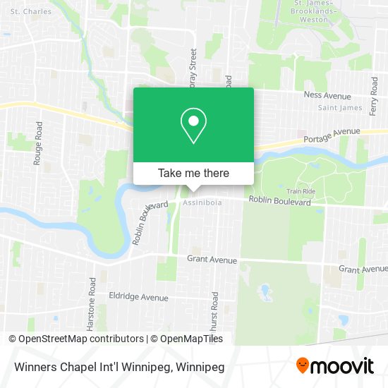 Winners Chapel Int'l Winnipeg map