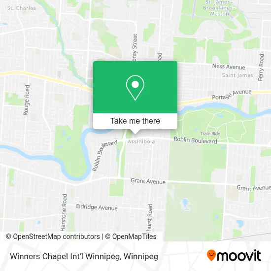Winners Chapel Int'l Winnipeg map