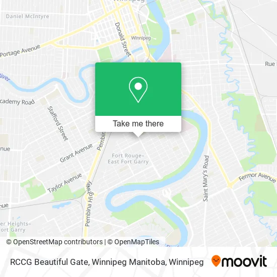 RCCG Beautiful Gate, Winnipeg Manitoba map