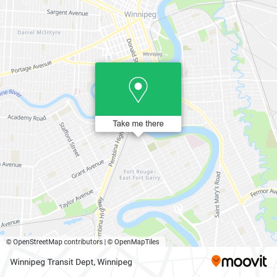 Winnipeg Transit Dept map