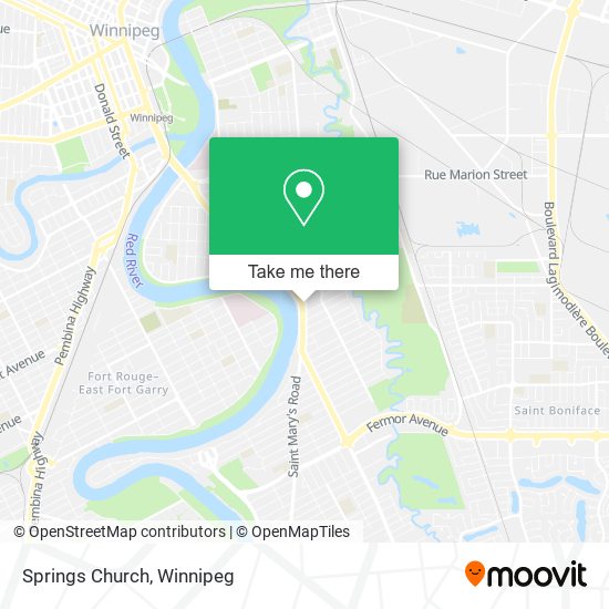 Springs Church map