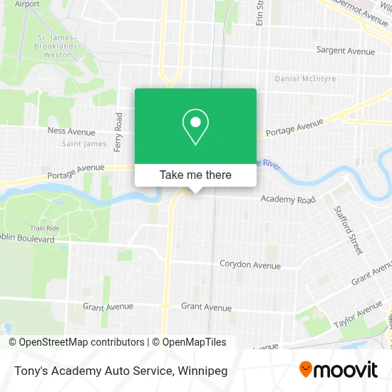 Tony's Academy Auto Service map