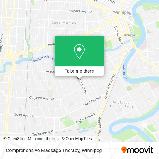 Comprehensive Massage Therapy map