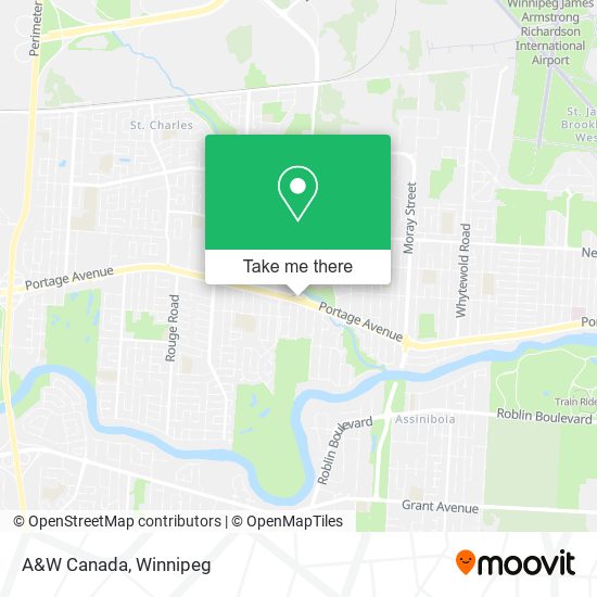 A&W Canada map