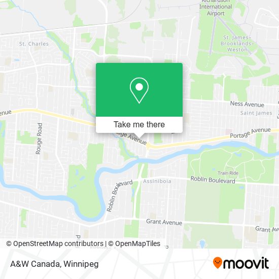 A&W Canada map