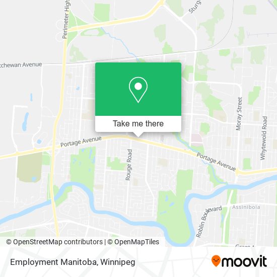 Employment Manitoba map