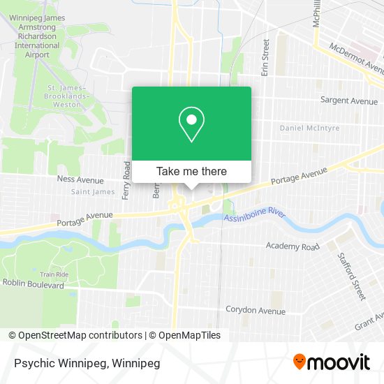Psychic Winnipeg map