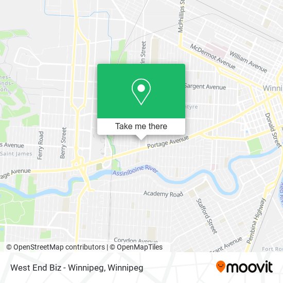 West End Biz - Winnipeg map