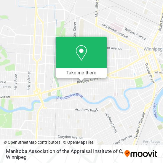 Manitoba Association of the Appraisal Institute of C map