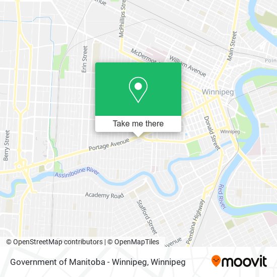 Government of Manitoba - Winnipeg map