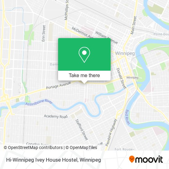 Hi-Winnipeg Ivey House Hostel map