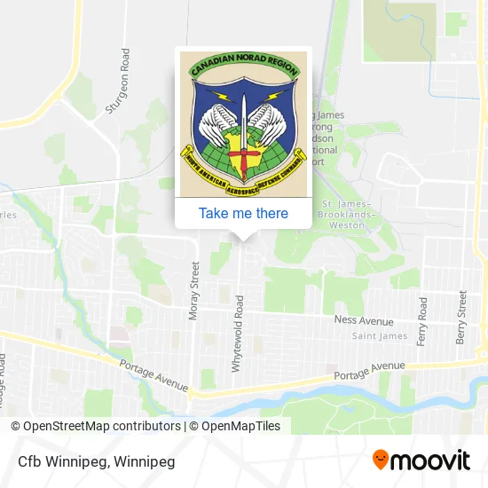 Cfb Winnipeg map