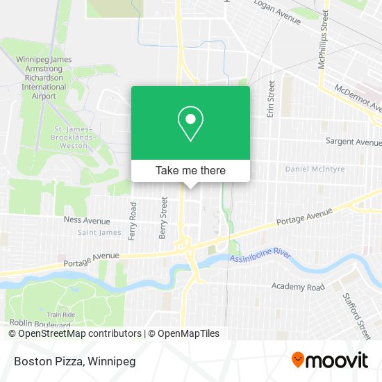 Boston Pizza map