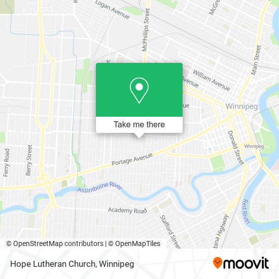 Hope Lutheran Church map