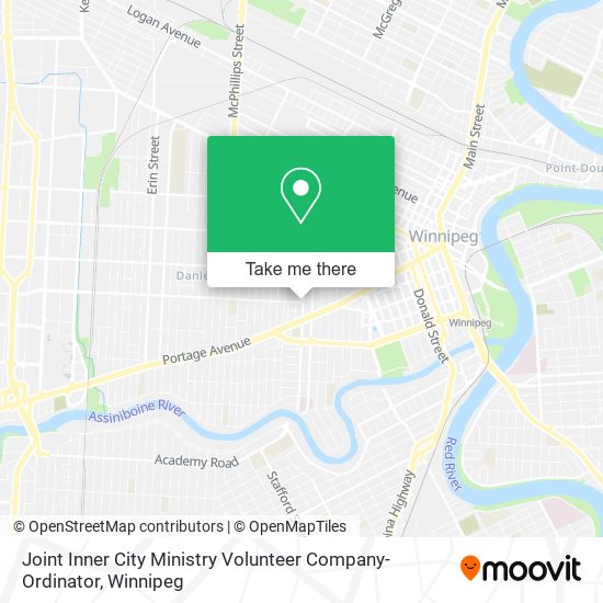 Joint Inner City Ministry Volunteer Company-Ordinator map