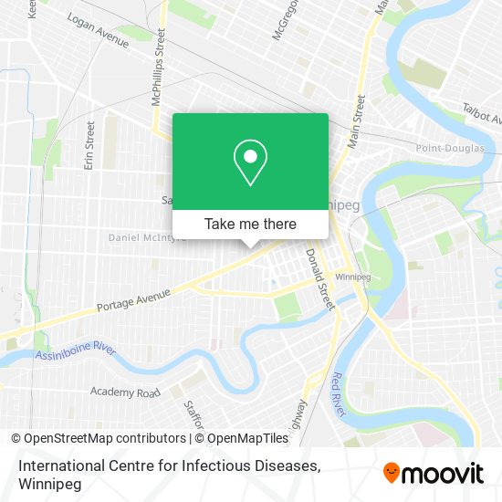 International Centre for Infectious Diseases map