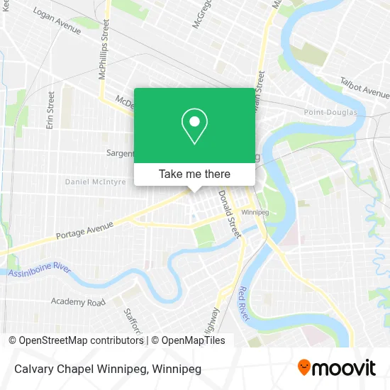 Calvary Chapel Winnipeg map