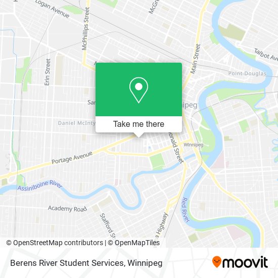 Berens River Student Services map