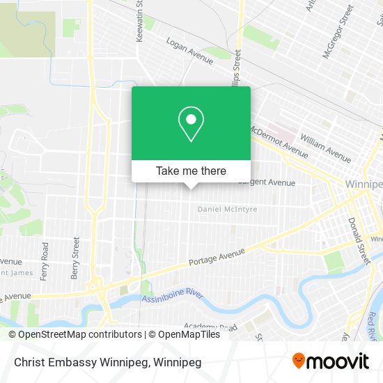 Christ Embassy Winnipeg map