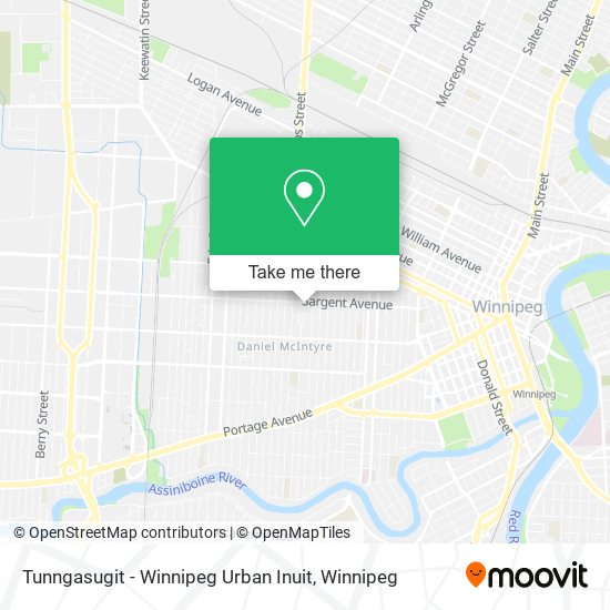 Tunngasugit - Winnipeg Urban Inuit map