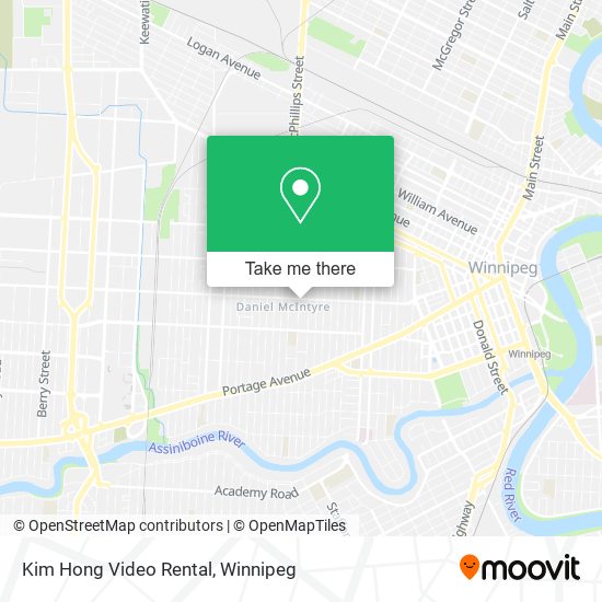 Kim Hong Video Rental map