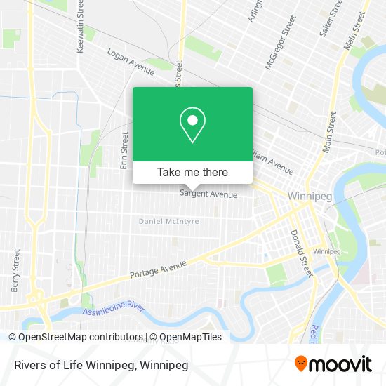 Rivers of Life Winnipeg map