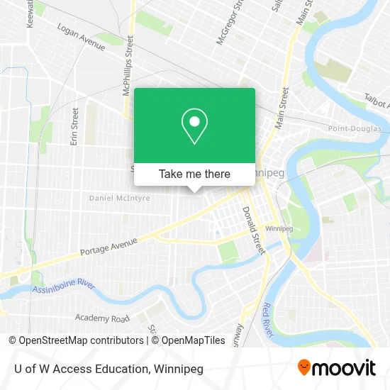U of W Access Education map