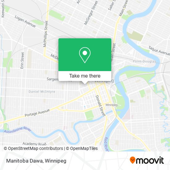 Manitoba Dawa map