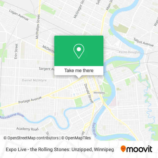 Expo Live - the Rolling Stones: Unzipped map