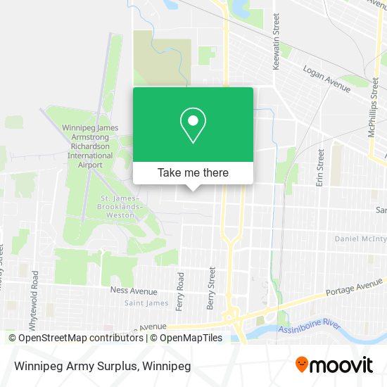 Winnipeg Army Surplus map