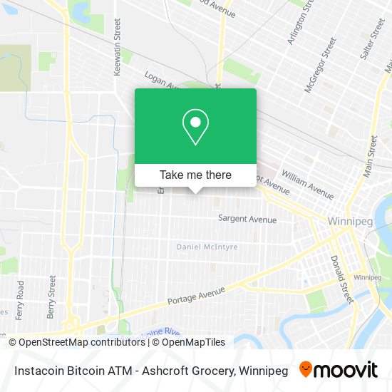 Instacoin Bitcoin ATM - Ashcroft Grocery map