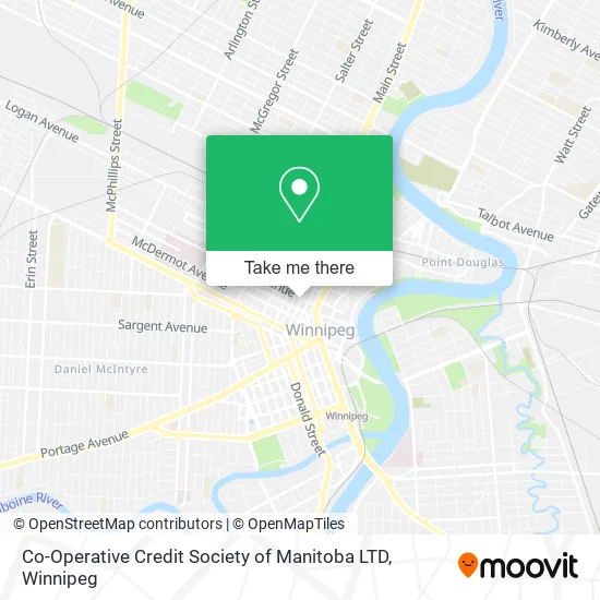 Co-Operative Credit Society of Manitoba LTD map