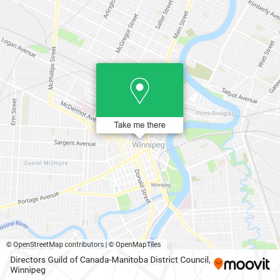 Directors Guild of Canada-Manitoba District Council map