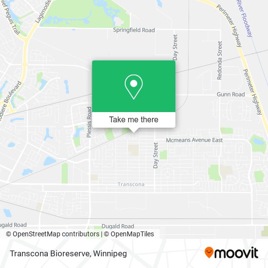 Transcona Bioreserve map