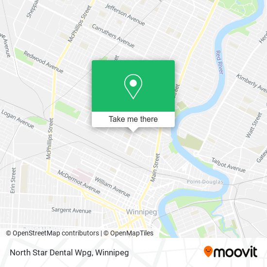 North Star Dental Wpg map