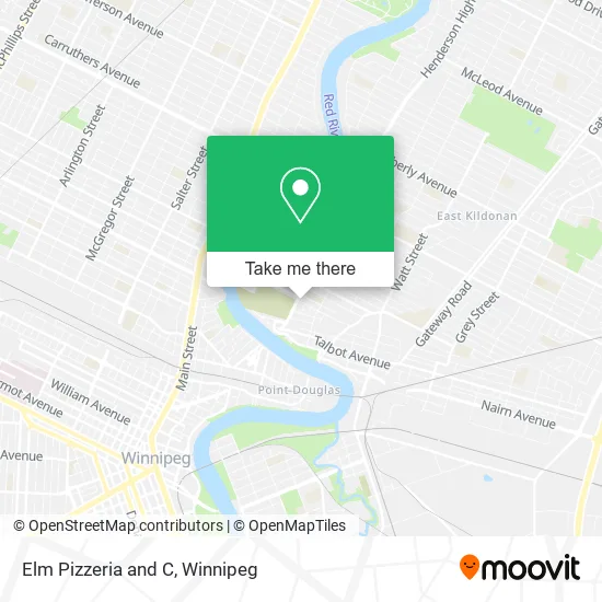 Elm Pizzeria and C map