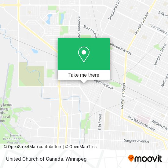 United Church of Canada map