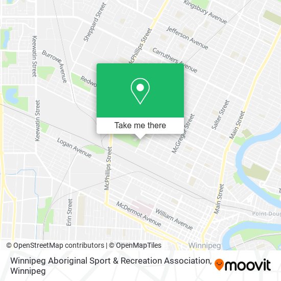 Winnipeg Aboriginal Sport & Recreation Association map
