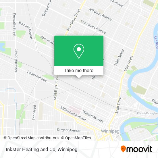 Inkster Heating and Co map