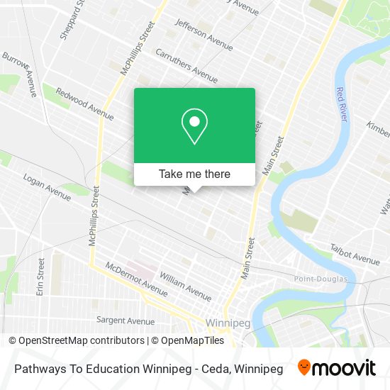 Pathways To Education Winnipeg - Ceda map