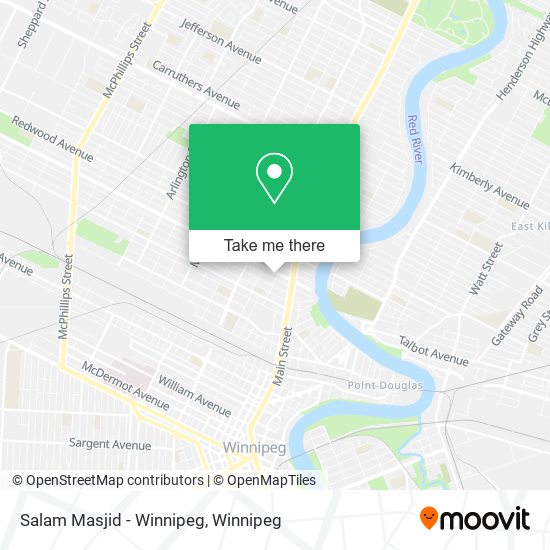 Salam Masjid - Winnipeg map