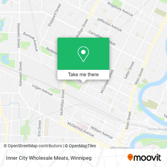 Inner City Wholesale Meats map