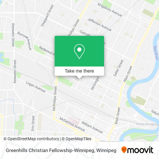 Greenhills Christian Fellowship-Winnipeg map