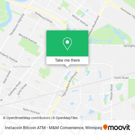 Instacoin Bitcoin ATM - M&M Convenience map