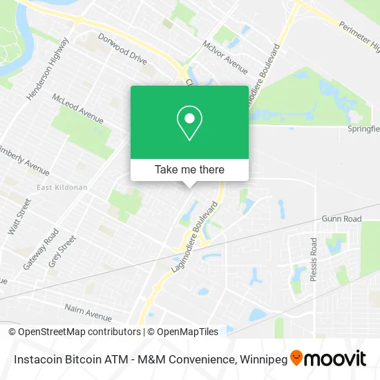 Instacoin Bitcoin ATM - M&M Convenience map