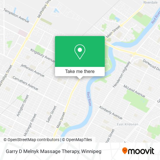 Garry D Melnyk Massage Therapy map