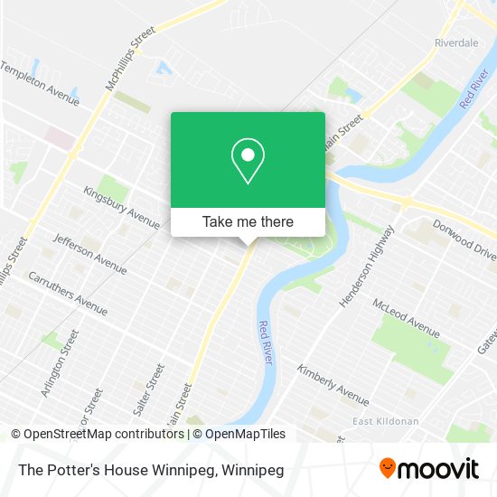 The Potter's House Winnipeg map