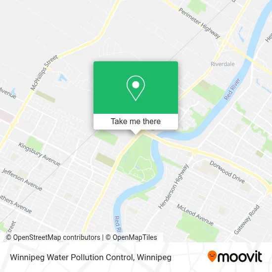 Winnipeg Water Pollution Control map